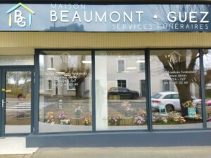 devant boutique funeraire